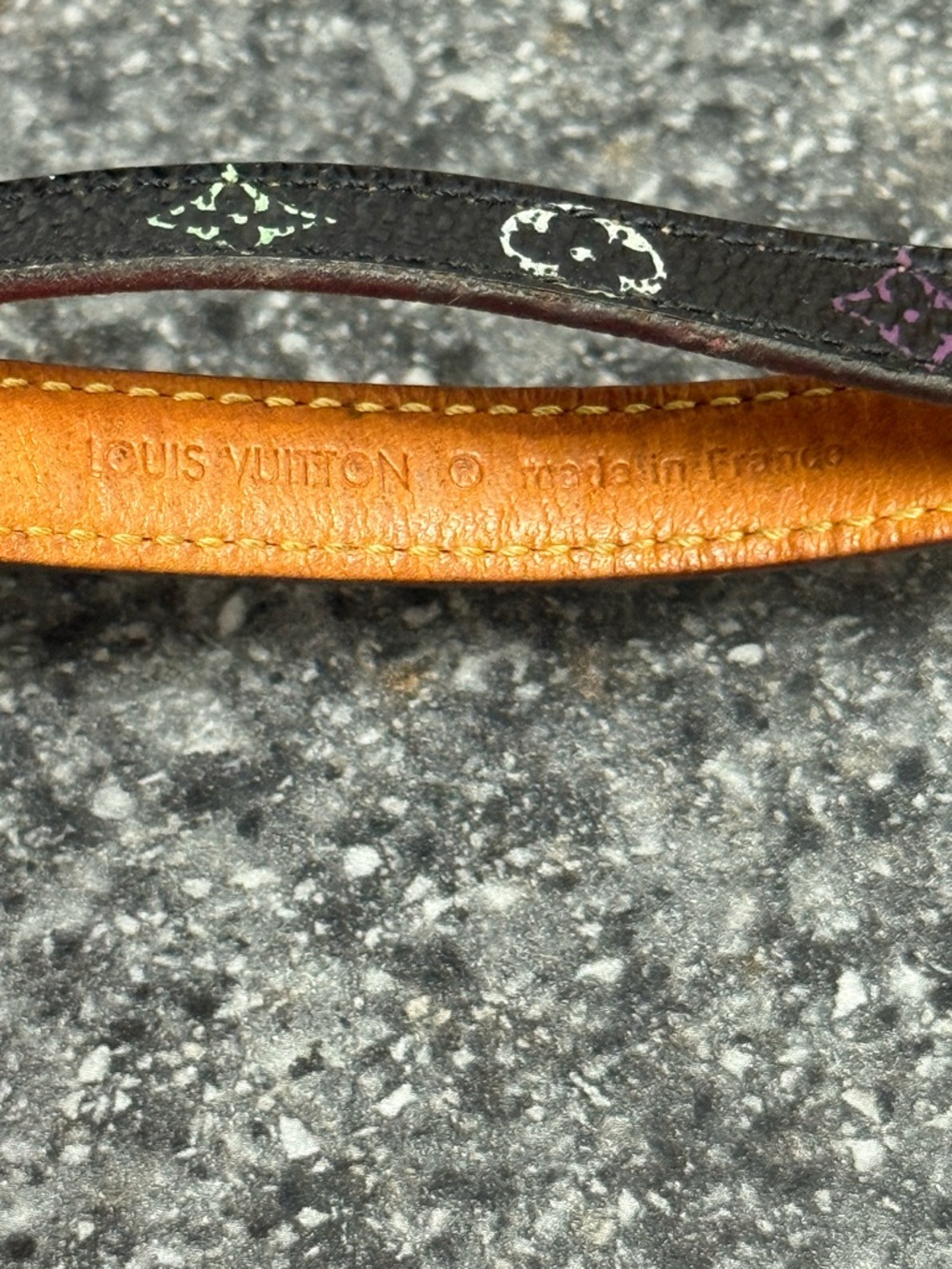 Louis Vuitton Dragonne Phone Strap/Keychain Black Takashi Murakami Mono M92598 - Picture 7 of 9